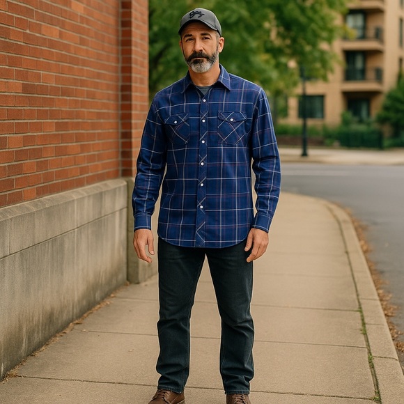 Youngbloods Other - VINTAGE Youngbloods Authentic Western Plaid Pearl-Snap XL